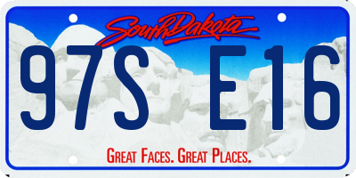 SD license plate 97SE16