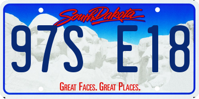 SD license plate 97SE18