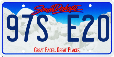 SD license plate 97SE20