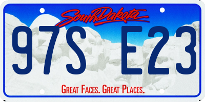 SD license plate 97SE23