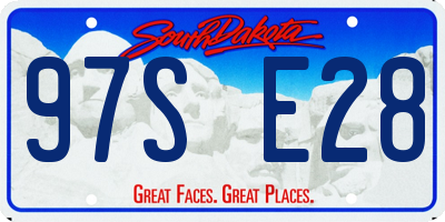 SD license plate 97SE28