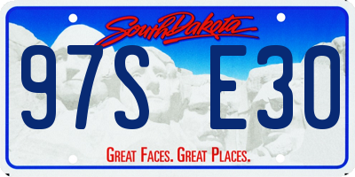 SD license plate 97SE30