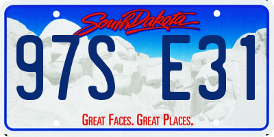 SD license plate 97SE31