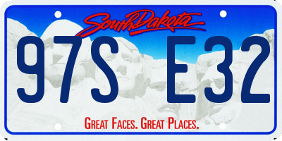 SD license plate 97SE32