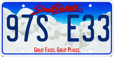 SD license plate 97SE33