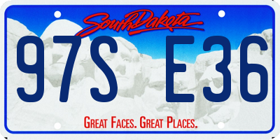 SD license plate 97SE36