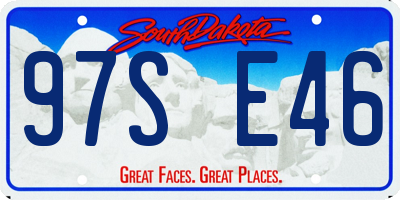 SD license plate 97SE46