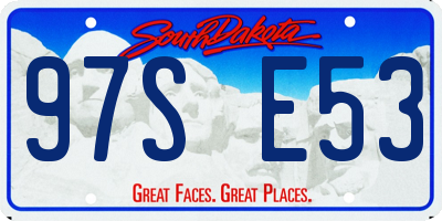 SD license plate 97SE53