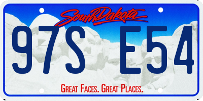 SD license plate 97SE54