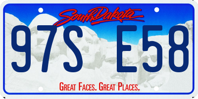 SD license plate 97SE58
