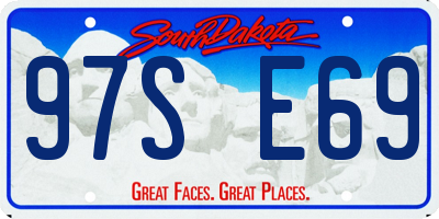 SD license plate 97SE69