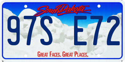 SD license plate 97SE72