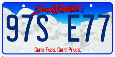 SD license plate 97SE77