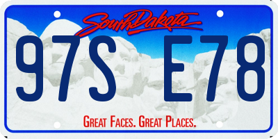 SD license plate 97SE78