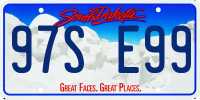 SD license plate 97SE99