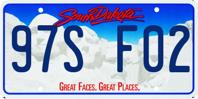 SD license plate 97SF02