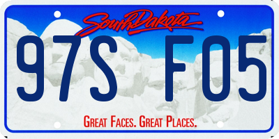 SD license plate 97SF05