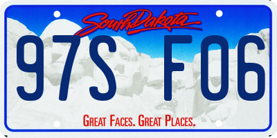 SD license plate 97SF06