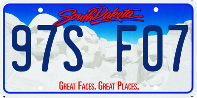 SD license plate 97SF07