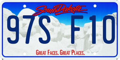SD license plate 97SF10