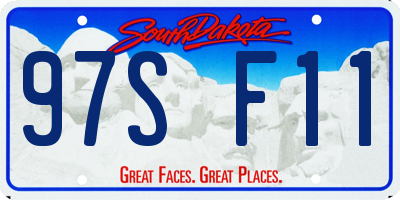 SD license plate 97SF11