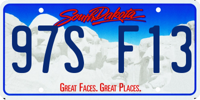SD license plate 97SF13