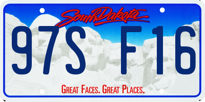 SD license plate 97SF16