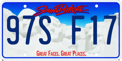 SD license plate 97SF17