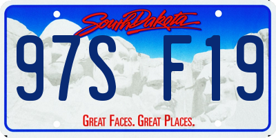 SD license plate 97SF19