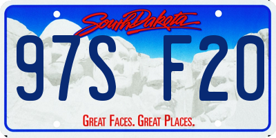 SD license plate 97SF20