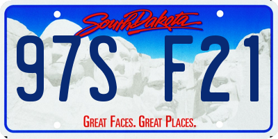 SD license plate 97SF21