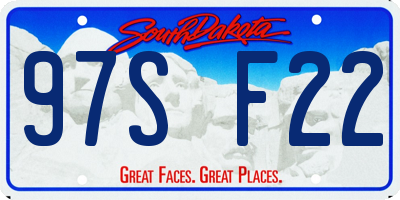 SD license plate 97SF22