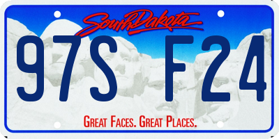 SD license plate 97SF24