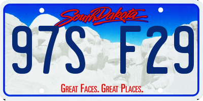 SD license plate 97SF29