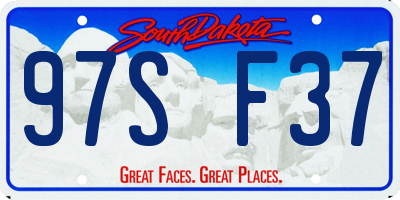 SD license plate 97SF37