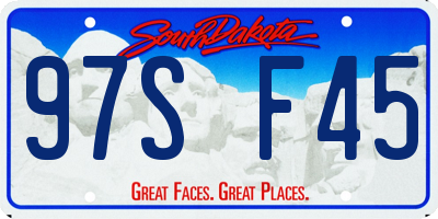 SD license plate 97SF45