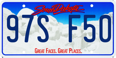 SD license plate 97SF50