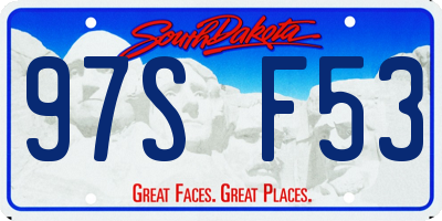 SD license plate 97SF53