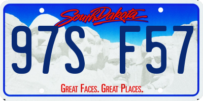 SD license plate 97SF57