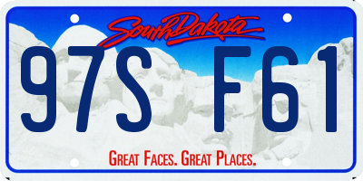 SD license plate 97SF61