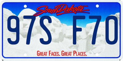 SD license plate 97SF70