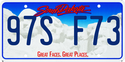 SD license plate 97SF73