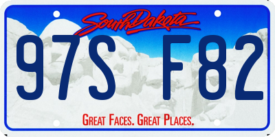 SD license plate 97SF82
