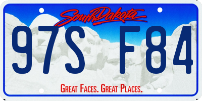 SD license plate 97SF84