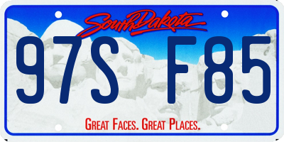 SD license plate 97SF85