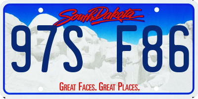 SD license plate 97SF86