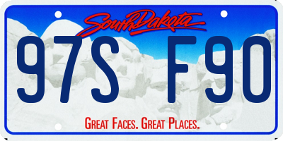 SD license plate 97SF90