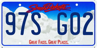 SD license plate 97SG02