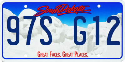 SD license plate 97SG12