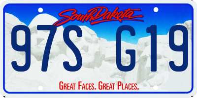 SD license plate 97SG19